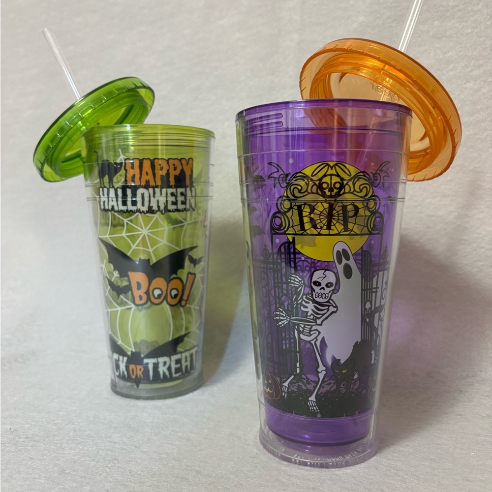 Cool Gear Double Walled Halloween Tumblers Set Of 2, 24oz